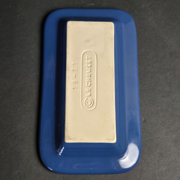 Le Creuset Cobalt Blue Butter Dish BOTTOM ONLY Replacement 18-21 - Picture 3 of 8